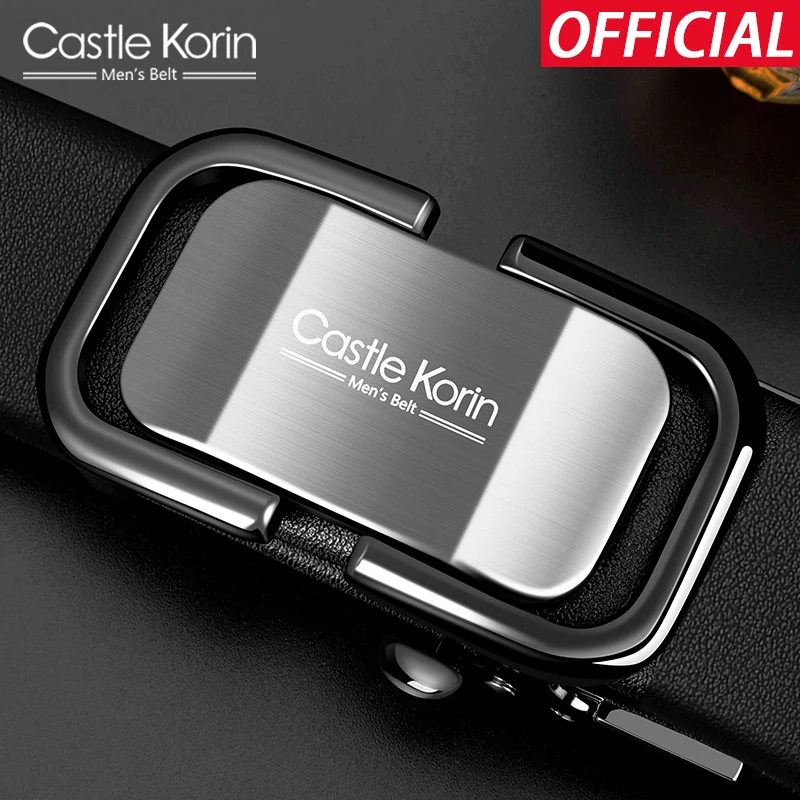 Castle korin men's belt real cowhide automatic buckle 2021 new alloy buckle luxury designer belt