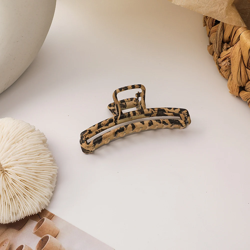 Заколки для волос леопардовые женские большие модные зажимы в винтажном стиле