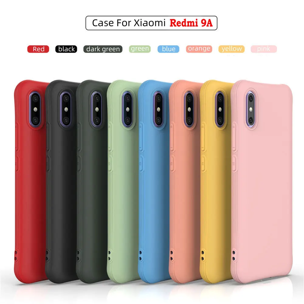 Чехол для Redmi 9A задняя крышка чехлы 6.53 дюймов новый Тонкий конфеты цвета