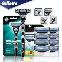 gillette mach 3 straight safety razor shaving machine face shaver cassettes with replacebale blades shave beard shavette for men