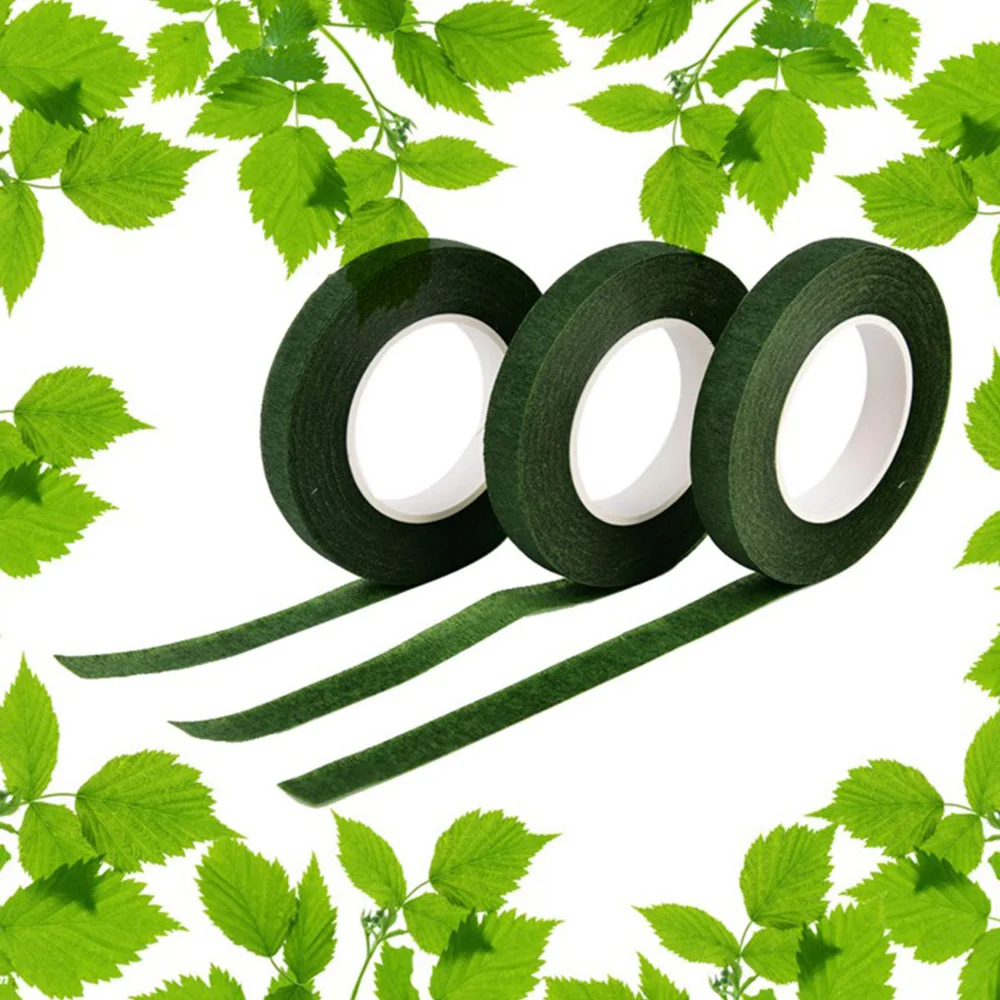 4 рулона 30 м флорист Стволовые Зеленые искусственные Цветочная лента клейкая