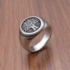 Винтаж Древо жизни перстень кольца для мужчин простой 316L нержавеющая сталь Viking Тотем кольцо Мода Yggdrasil нордический амулет ювелирные изделия