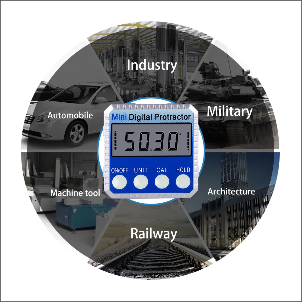 RZ Angle Protractor Universal Bevel 360 Degree Mini Electronic Digital Inclinometer Tester Tools MT2011 | Инструменты