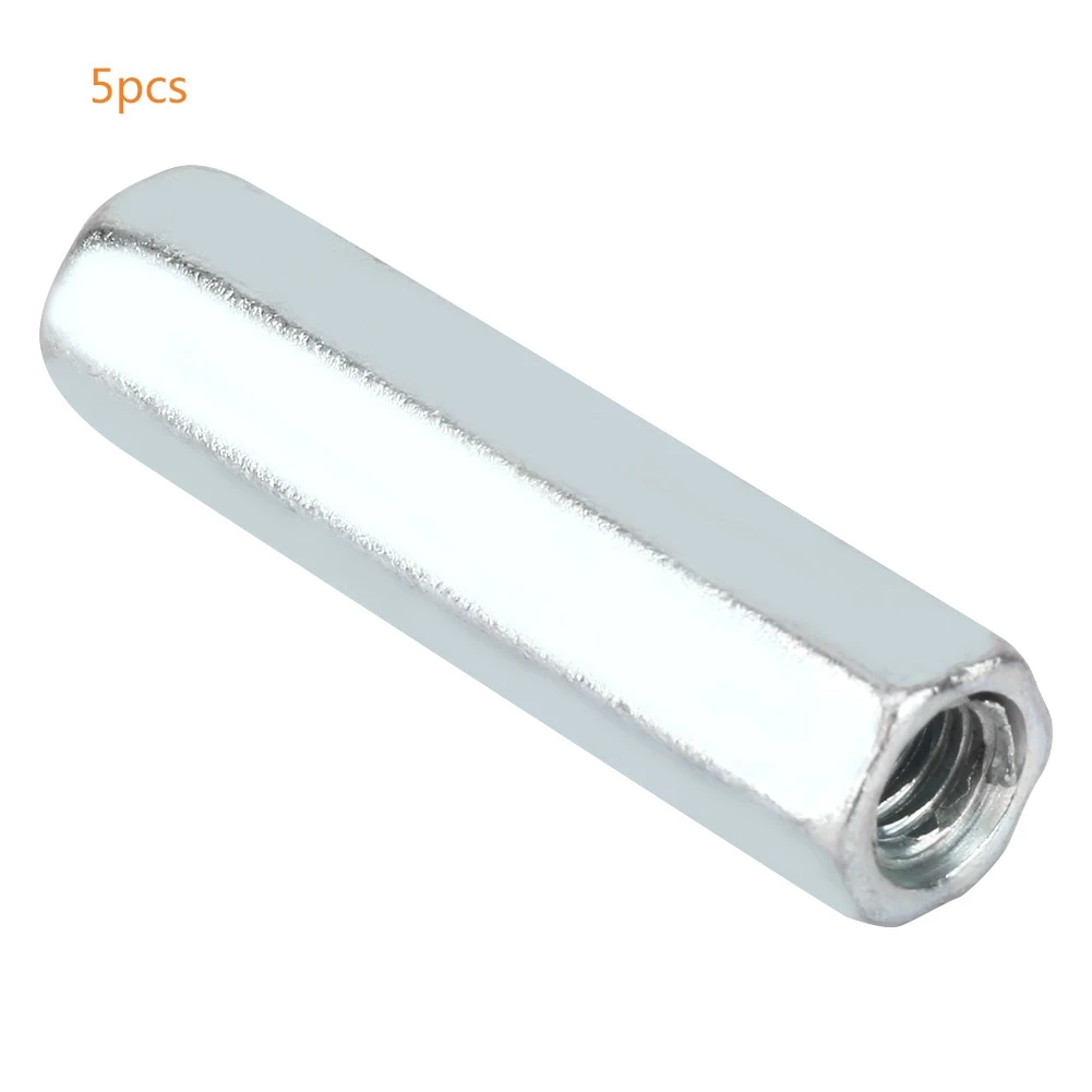 5 шт. M6X40 углеродистая сталь длинный стержень муфта гайка оцинкованная