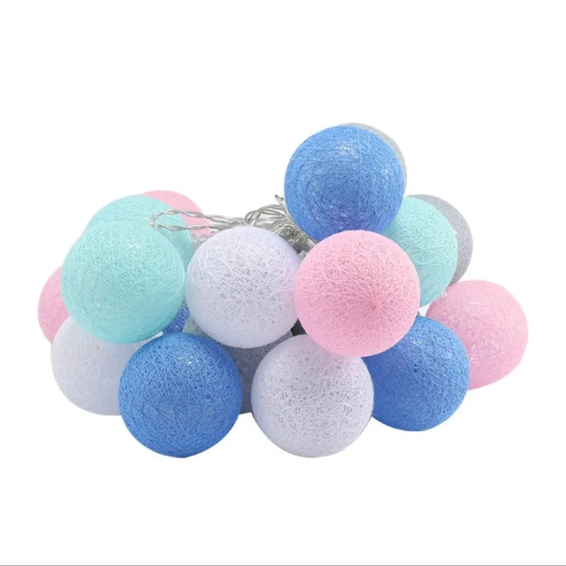 3M LED Cotton Garland Ball Light String Outdoor Holiday Wedding Christmas New Year Party Baby Bed Fairy Lights Decoration | Лампы и