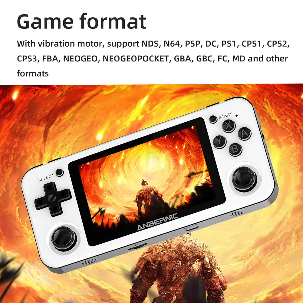 RG351P Металлическая портативная игровая консоль в стиле ретро для PS1 PSP N64 GBA FC 15000+