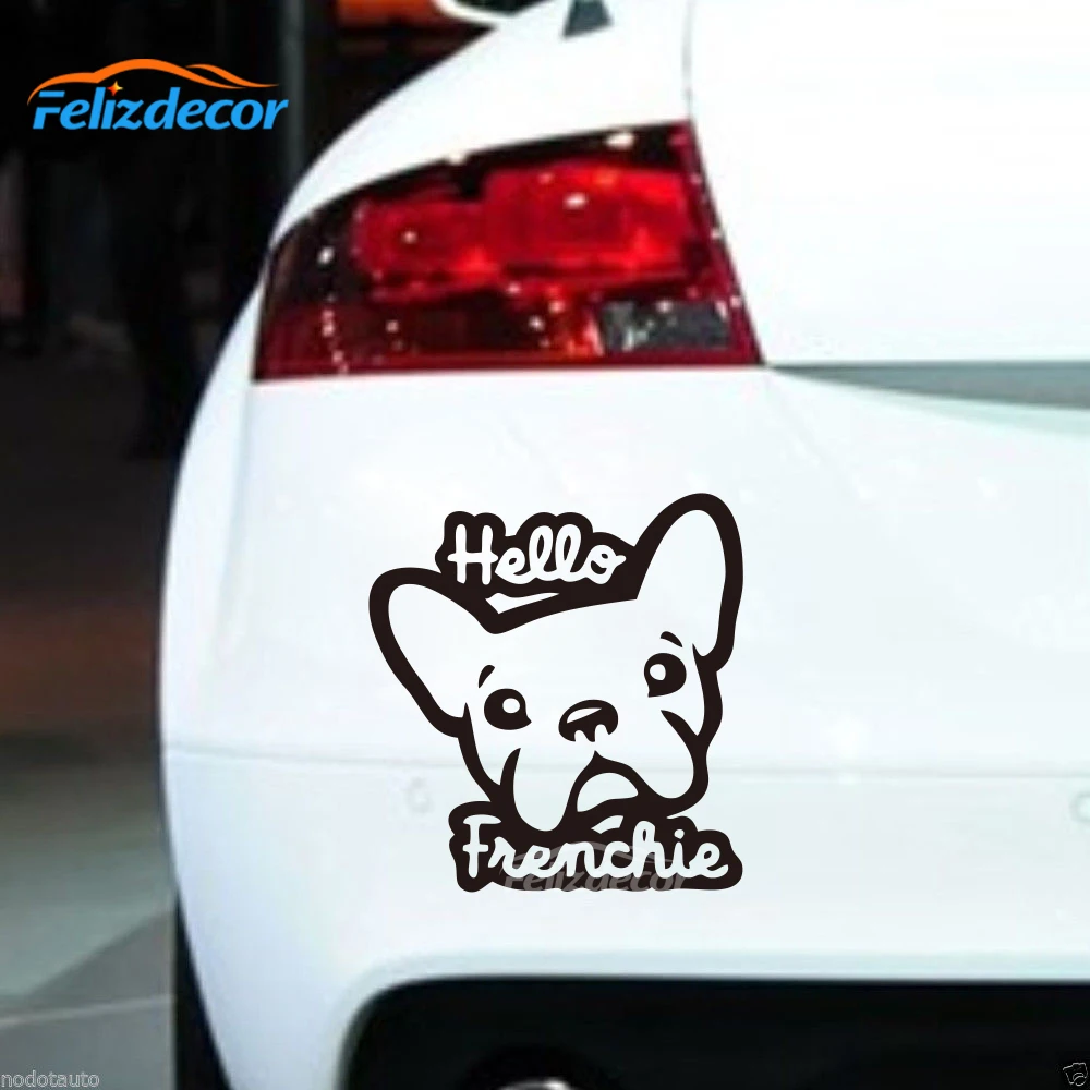 Забавный с милой панель в форме французского бульдога Привет Автомобильная