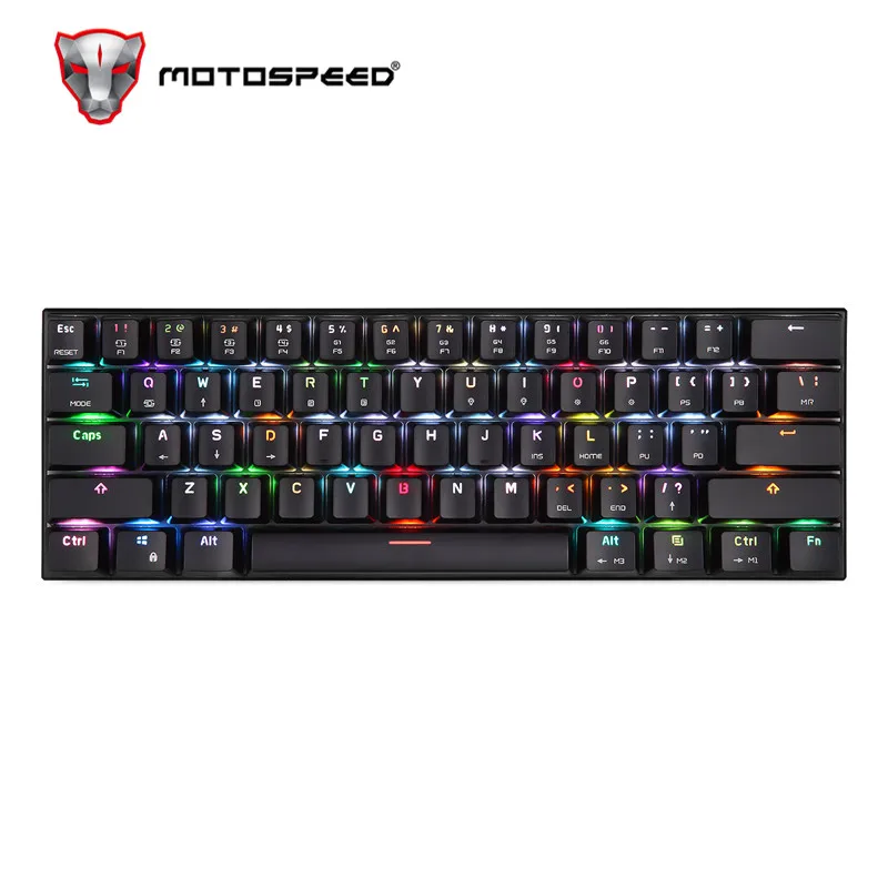 MOTOSPEED CK62 клавиатура Проводная/Bluetooth клавиатура двойной режим механическая клавиатура 61 клавиша RGB светодиодный подсветка игровая клавиатура