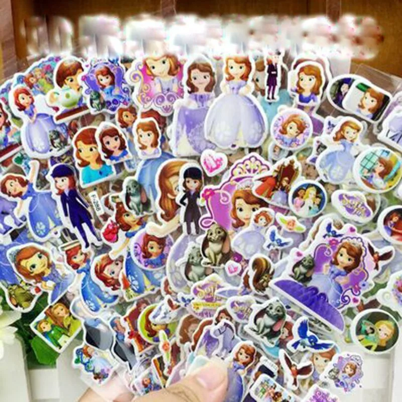 10 шт. 3D очаровательные детские мини наклейки милый ребенок принцесса кот водное