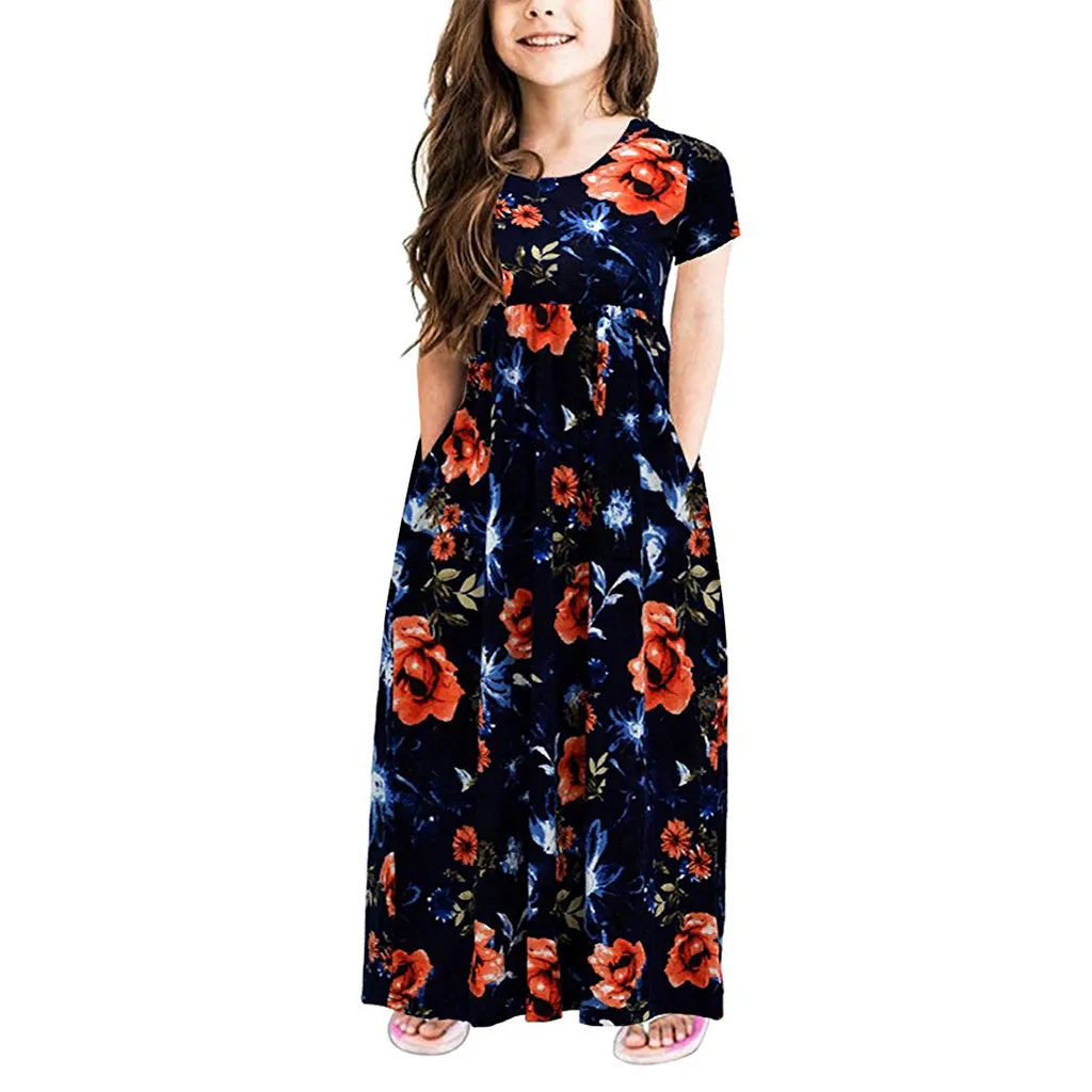 Детское платье с принтом карманами и звездами | Мать ребенок