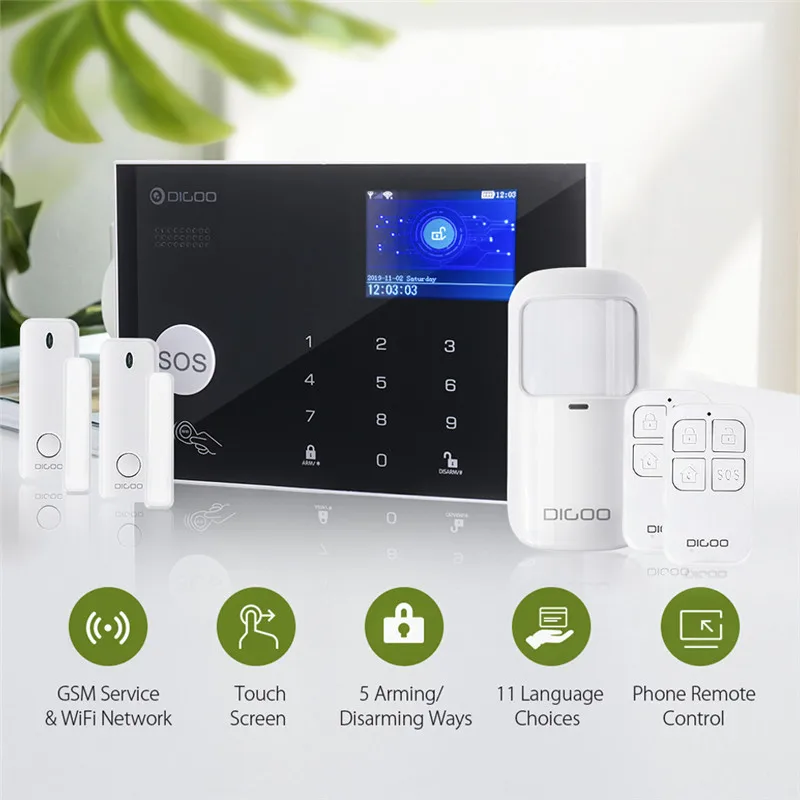 DIGOO телефон 433 МГц 2G GSM Wi Fi|Комплекты для сигнализации| |