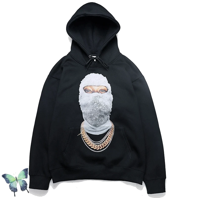 

Толстовка с капюшоном NOM IH UH NIT для мужчин и женщин, хлопковая толстовка с капюшоном NOM UH NIT, толстовка с принтом маски