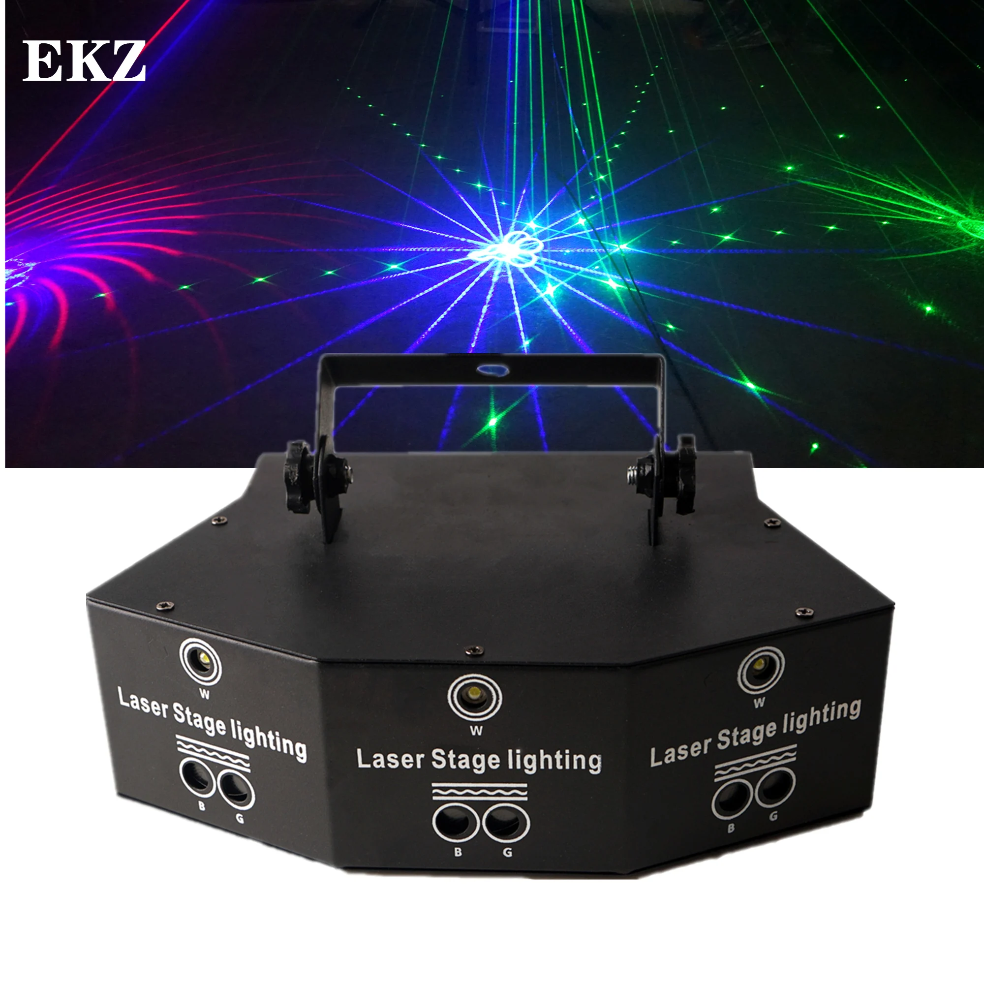 Fast delivery-9 eyes RGB disco DJ laser projector, DMX remote control strobe stage lighting effects, Halloween party Christmas l
