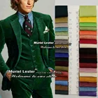 Мужские вельветовые костюмы на веснуосень, зеленый облегающий пиджак с отложным воротником, деловые костюмы для офиса, винно-красныечерные свадебные смокинги