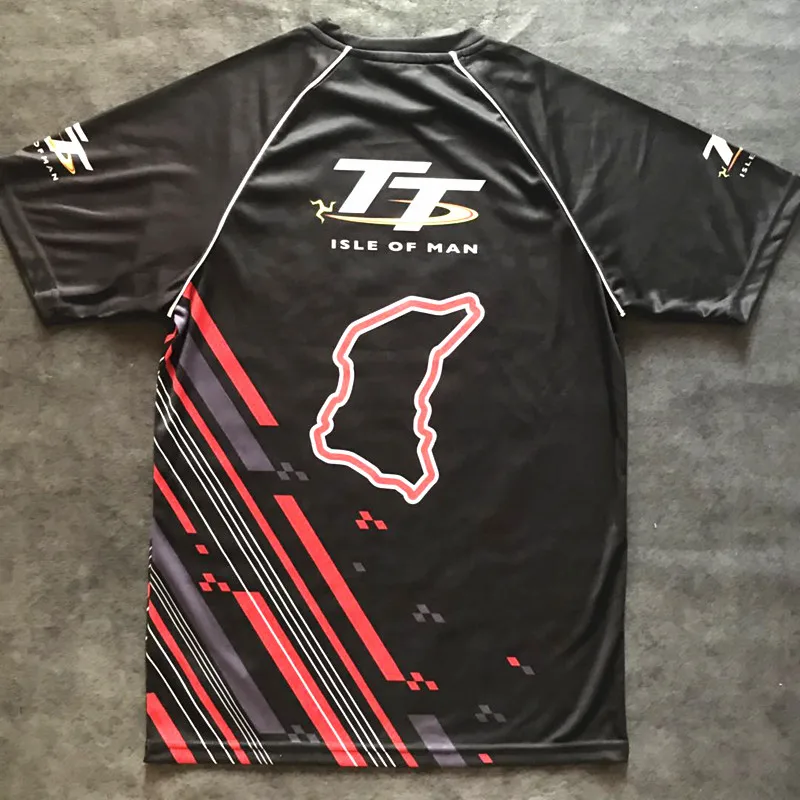 

2019 Breathable TT Racing T-Shirts Isle Of Man Motorcycle Road Races Short Sleeve Tees Shirt Men's Summer Mountain Course Shirt