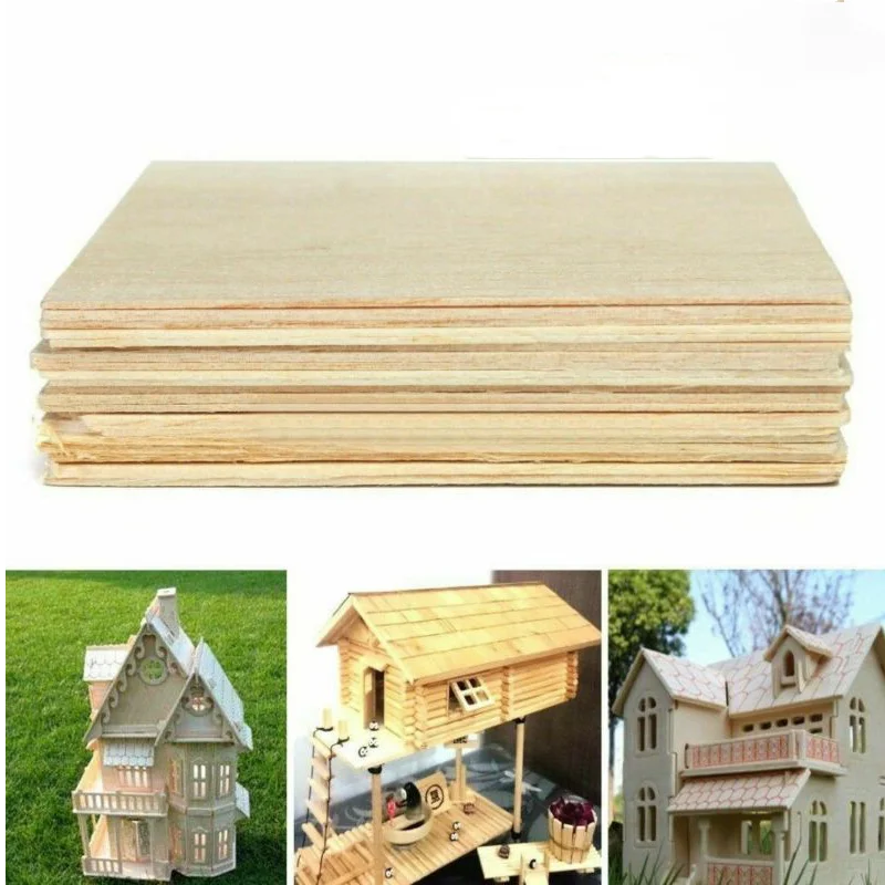 various sizes balsa wooden plate 100100 150100 200100 300100 wood sheets for diy model toys craft house ship aircraft etc free global shipping