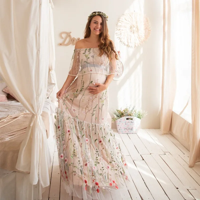 

Платье для фотосессии для беременных, цветочное свадебное платье для беременных, платье невесты для беременных, платье для фотосессии для б...