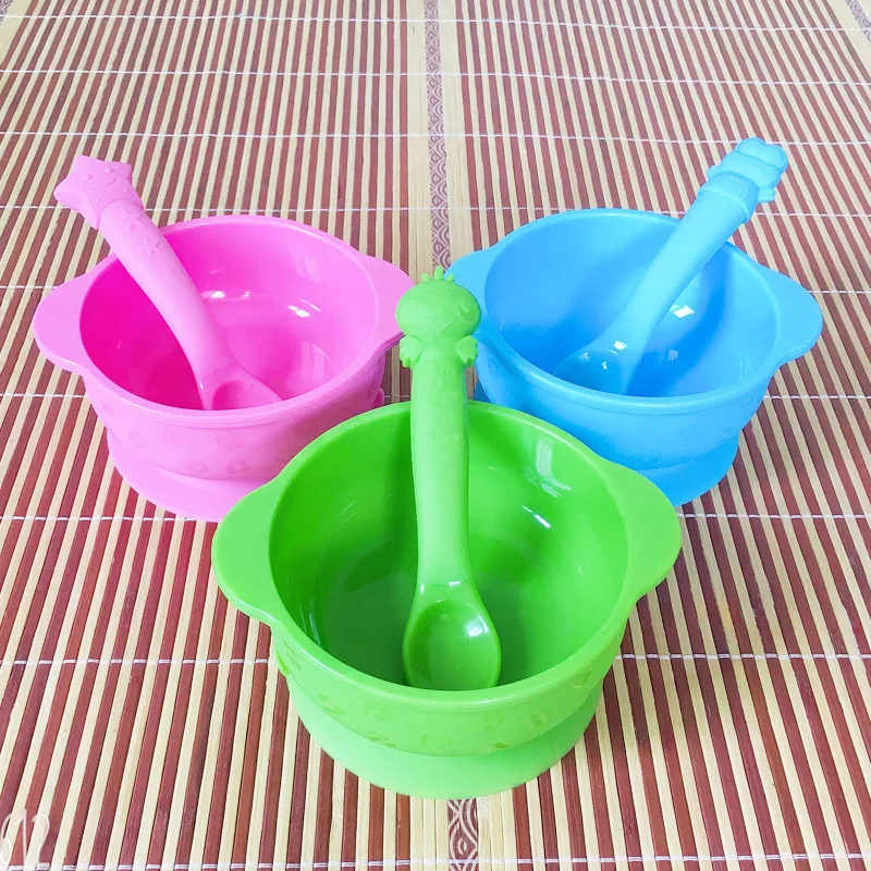 Детская тарелка 100% силиконовая миска с присоской для кормления 280 мл|Тарелки| |