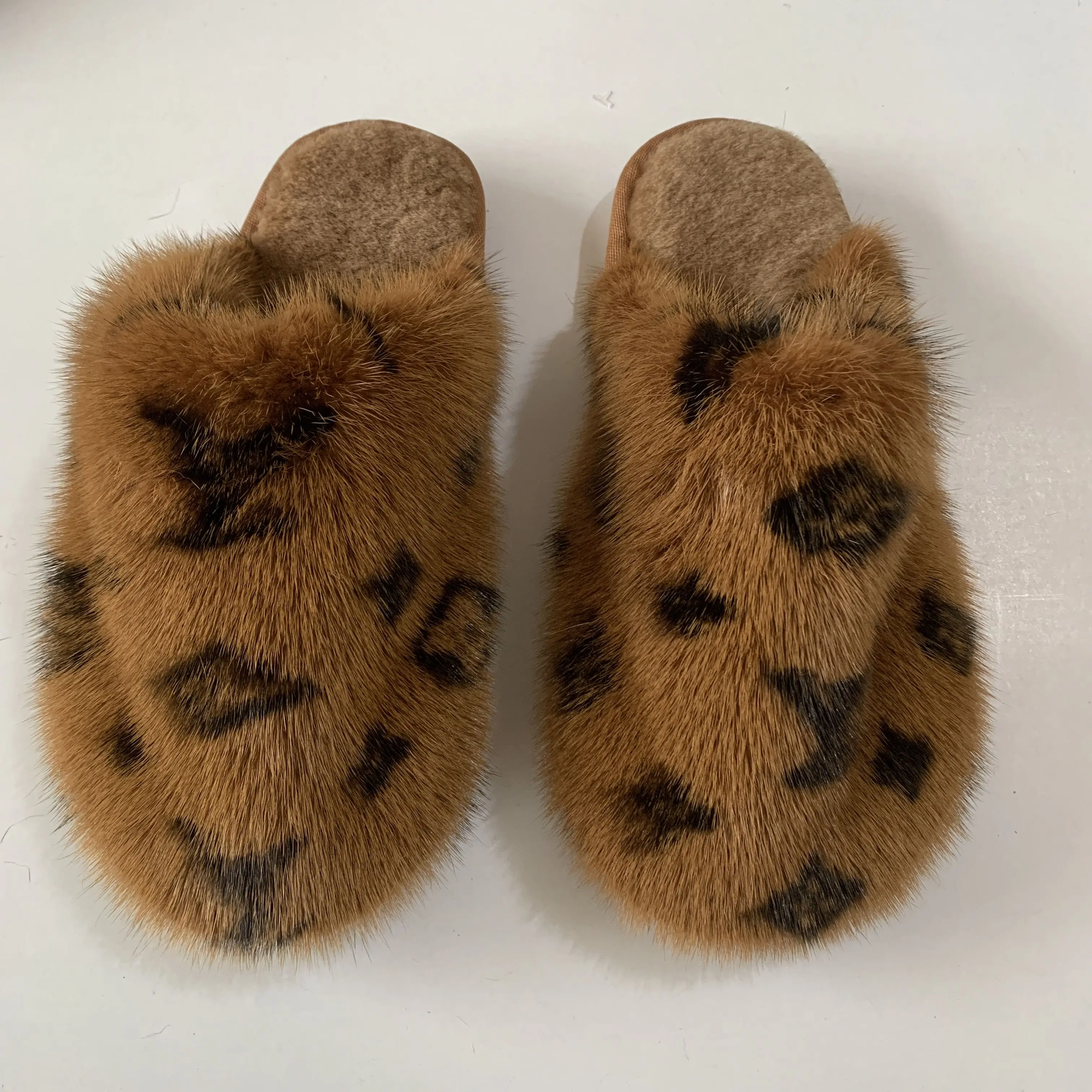 

Mink Slippers 100% Summer Fur Slippers Fluffy Flat 2021 Fur Slippers Indoor Slippers