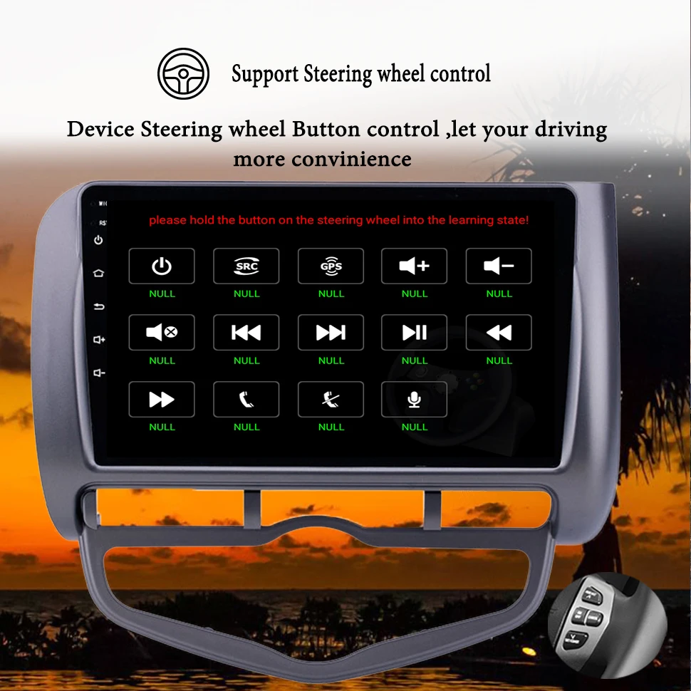Android 13.0 2.5D автомобильный DVD-плеер GPS-навигация мультимедиа для Honda Fit Jazz City