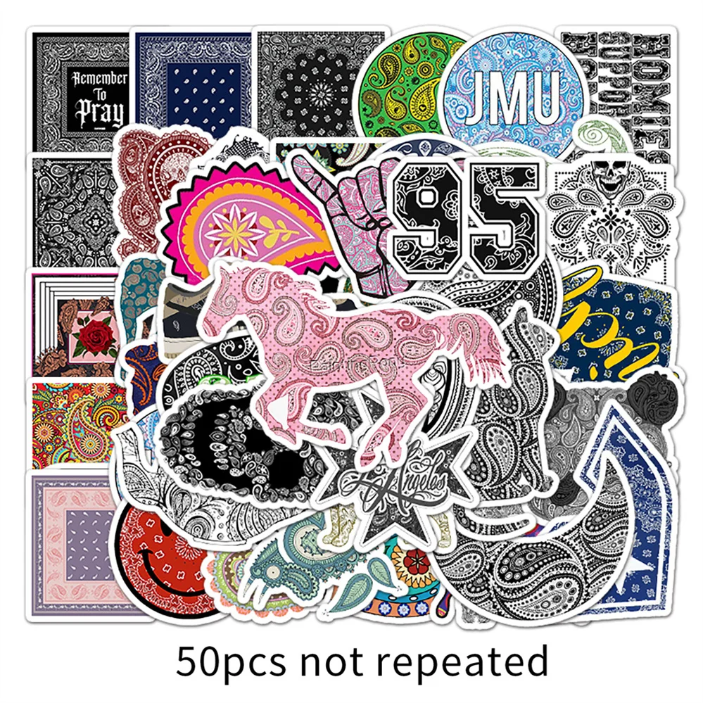 

10/30/50PCS Fashion Cashew Flower Cartoon Pattern Graffiti Luggage Water Cup Decoration Waterproof Sticker Wholesale