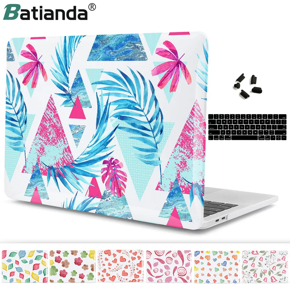 Кристальный однотонный белый цветочный принт чехол для MacBook Air 11 6 Новинка 13 3 Pro 15