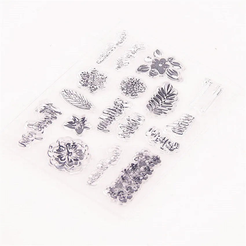 11x8cm Hot flower leaves Transparent Clear Stamps / Silicone Seals Roller Stamp DIY scrapbooking photo album/Card Making | Дом и сад