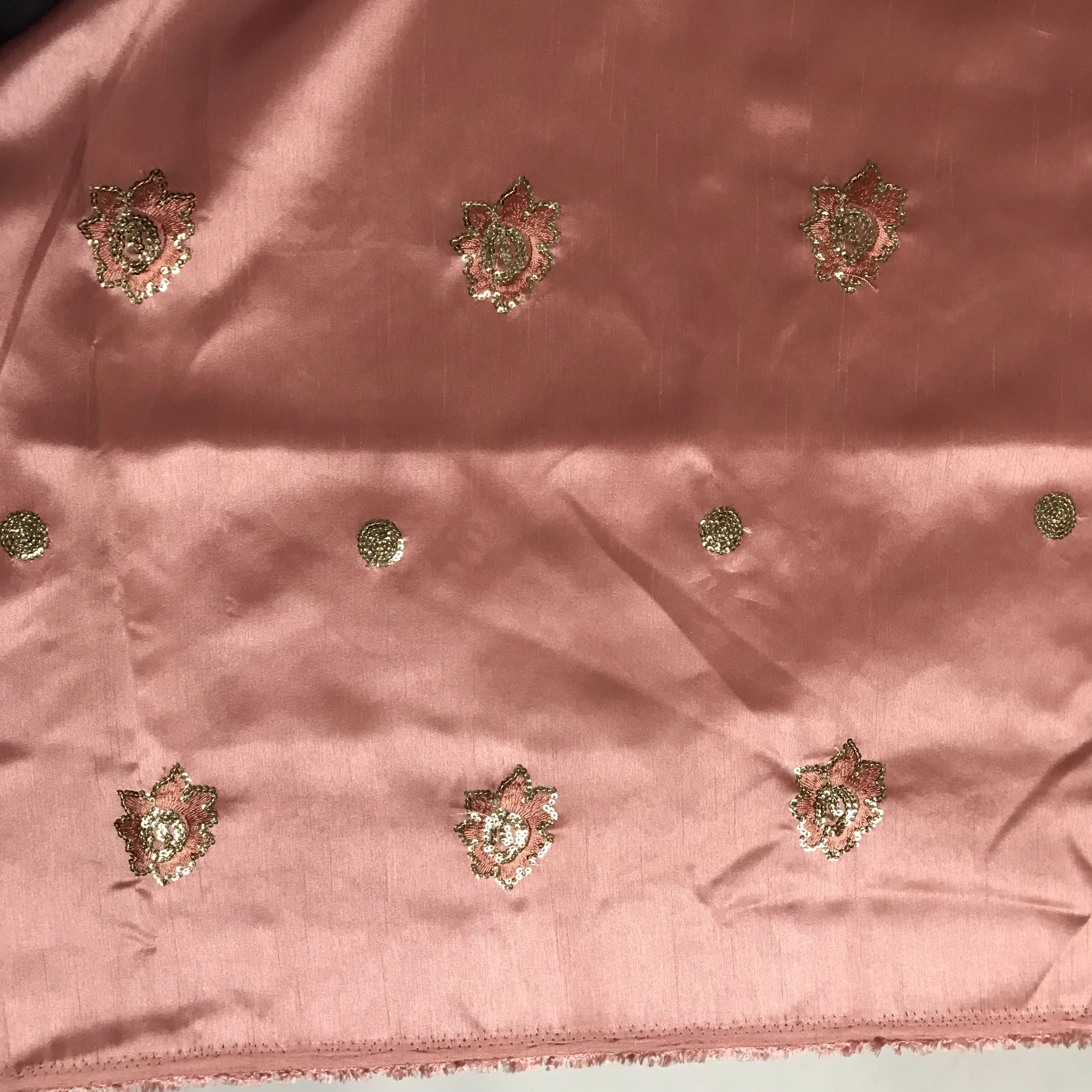 Необработанный шелк хлопок ремесло пайетки для поделок Розовый Джордж кружева