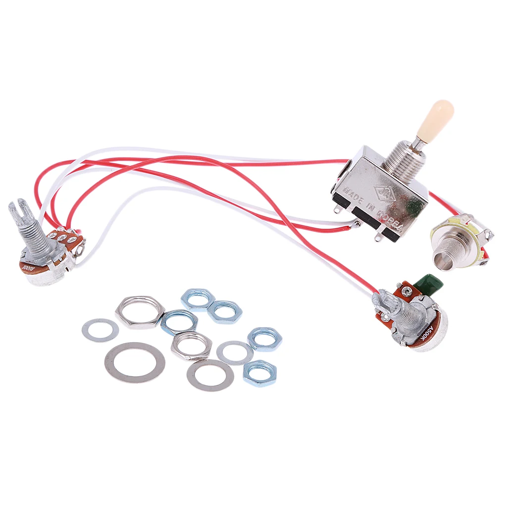 

Metal Guitar Wiring Harness 3 Way Switch 1V1T for Electric Guitar Accessory
