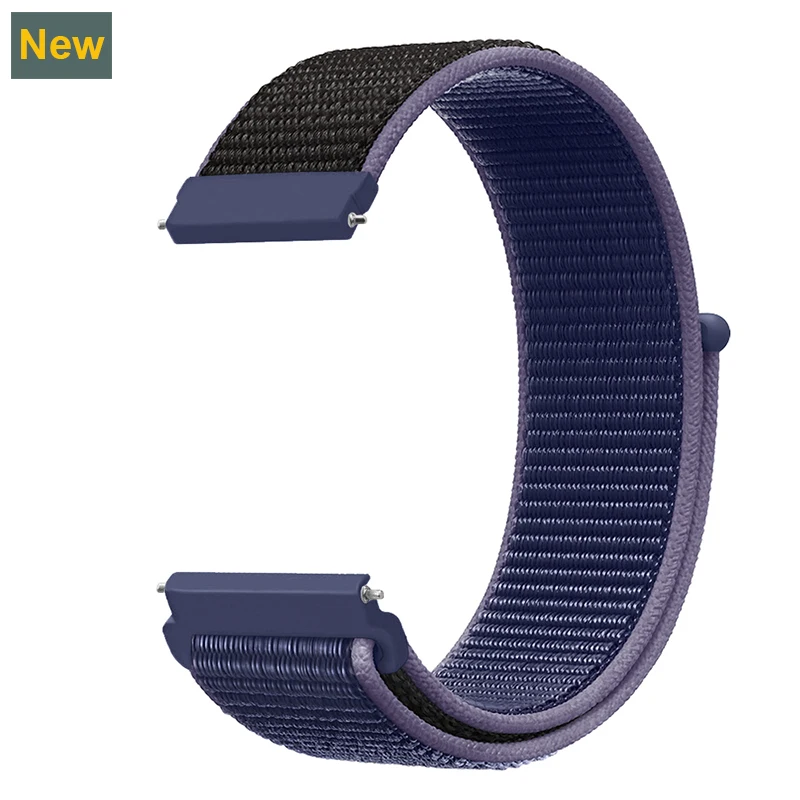 Ремешок для Xiaomi Huami Amazfit GTS, Смарт-часы, тканый нейлоновый браслет-петля для Amazfit GTR 42 мм/Bip lite, ремешок для часов 20 мм - Цвет ремешка: Midnight Blue 2