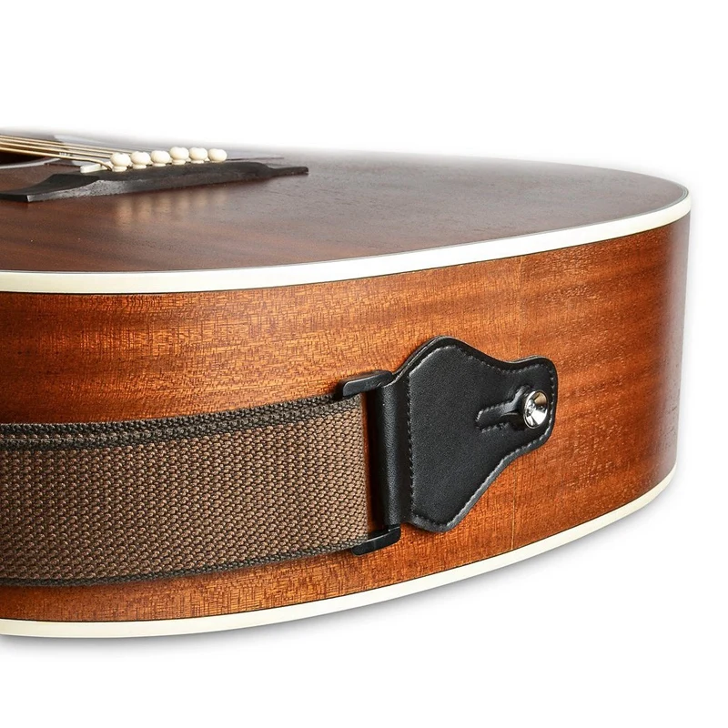 

Guitar Strap with 3 Pick Holders 100% Soft Cotton Strap for Bass Electric & Acoustic Guitars (Coffee)