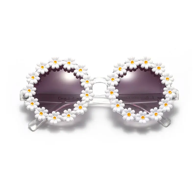 

Classic Daisy Round Sunglasses Classy Women/Men Mirror Sun Glasses UV400 High Quality