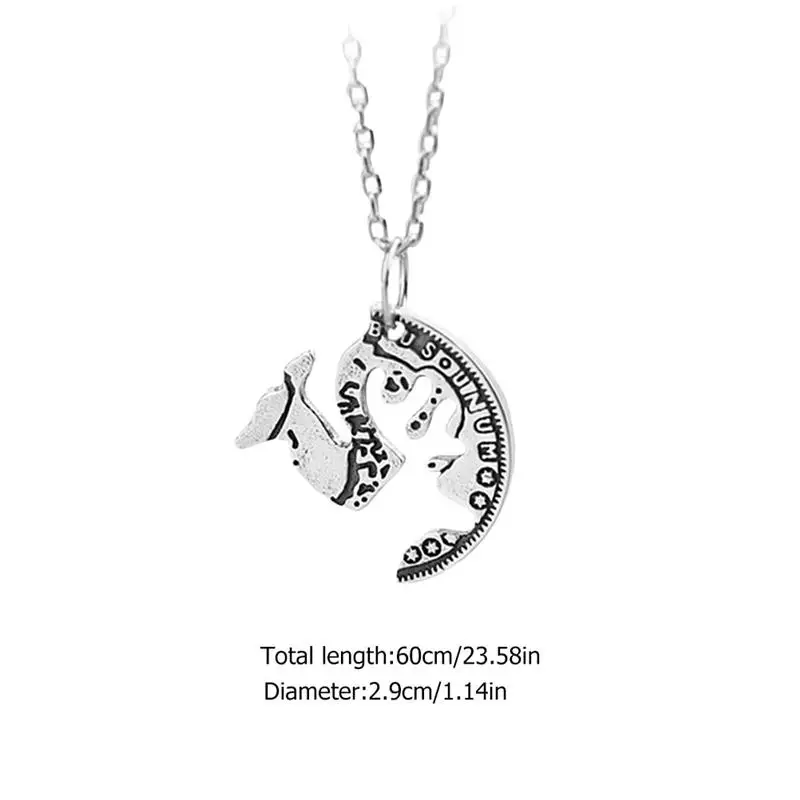 

1 Pair of Couple Necklace Decorative Necklace Gift Retro Choker Jewelry Gift