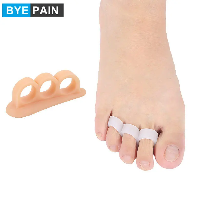 

1Pair BYEPAIN Gel Middle Toe Bunion Correctors Separators Toe Spreaders Spacers -Hallux Valgus Correctors Straighteners Orthosis