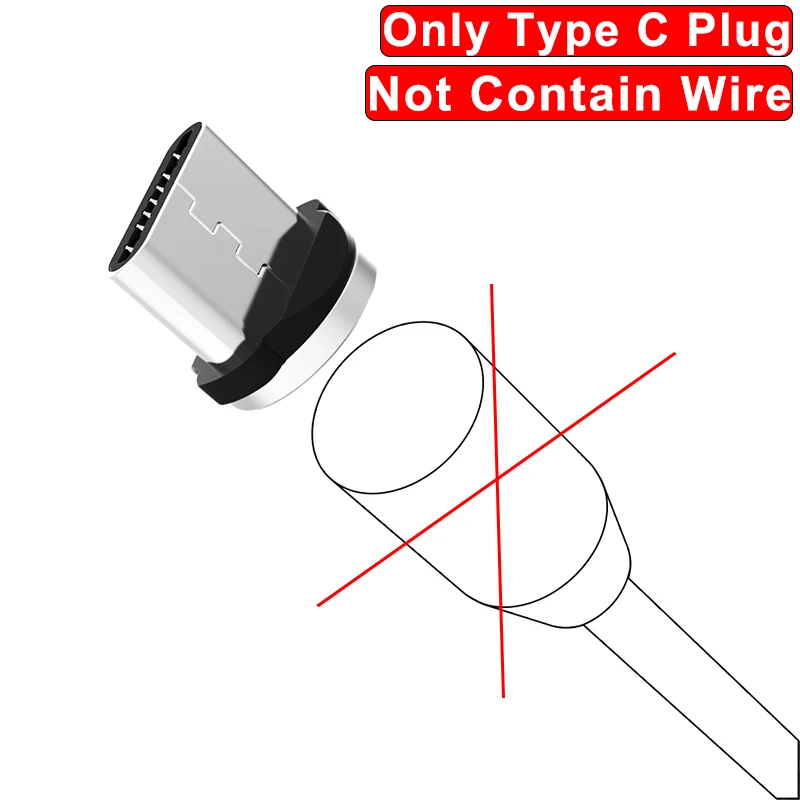 only For Type C Plug FLOVEME, магнитный usb-кабель для быстрой зарядки, кабель USB type C, Магнитный зарядный кабель Micro usb для зарядки и передачи данных, кабель USB для мобильного телефона - Цвет: only For Type C Plug