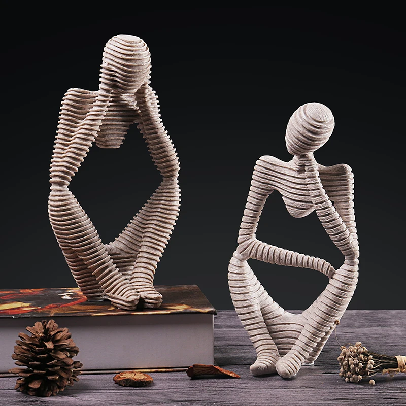 

Home Ornament Resin Thinker Statue Garden Decorative The Thinker Sculpture For Desk Decor