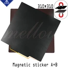 Запасные части для 3D-принтера Mellow, новинка, магнитная лента для горячей кровати 310*310 мм, нагреваемые листы наклейки для кровати, гибкая пластина, платформа, нагревательный стол