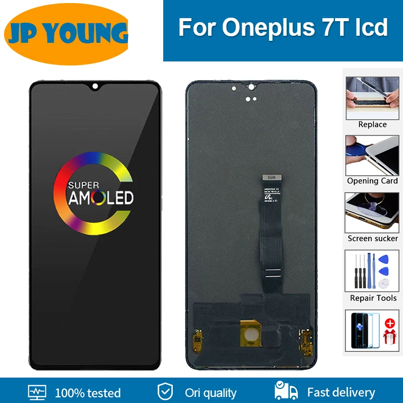 Оригинальный ЖК-дисплей 6 55 &quotдля Oneplus 7T дигитайзер сенсорного экрана в сборе