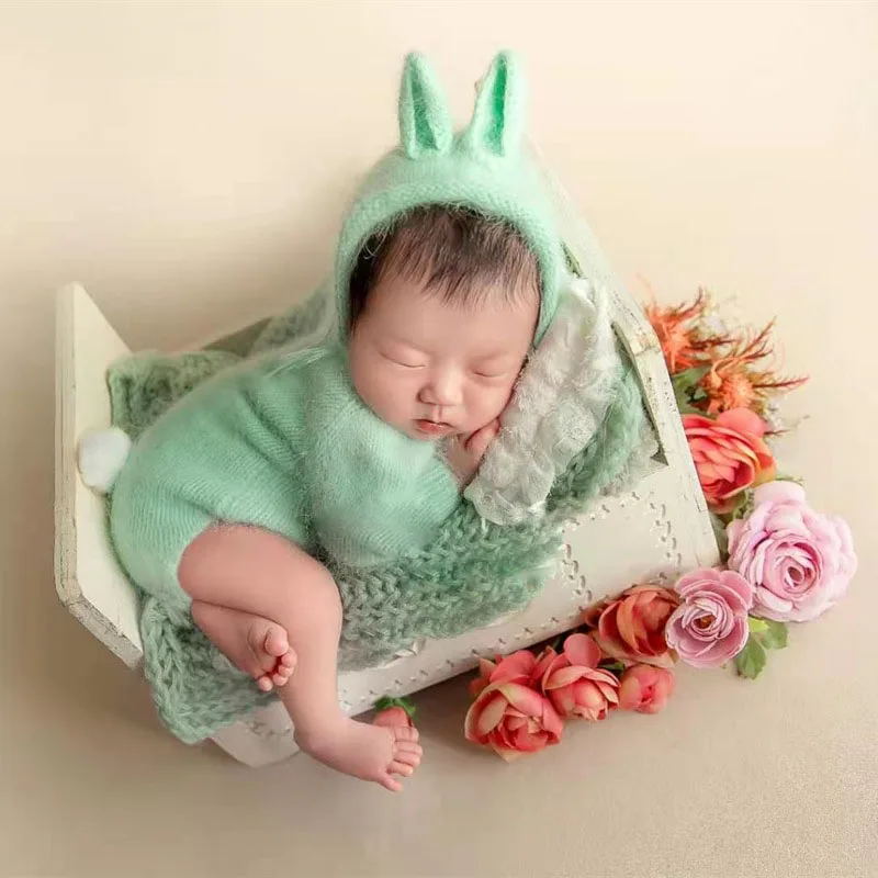 

Popodion Newborn Photography Costume Full Moon Hundred Days Baby Photography Props CHD20463