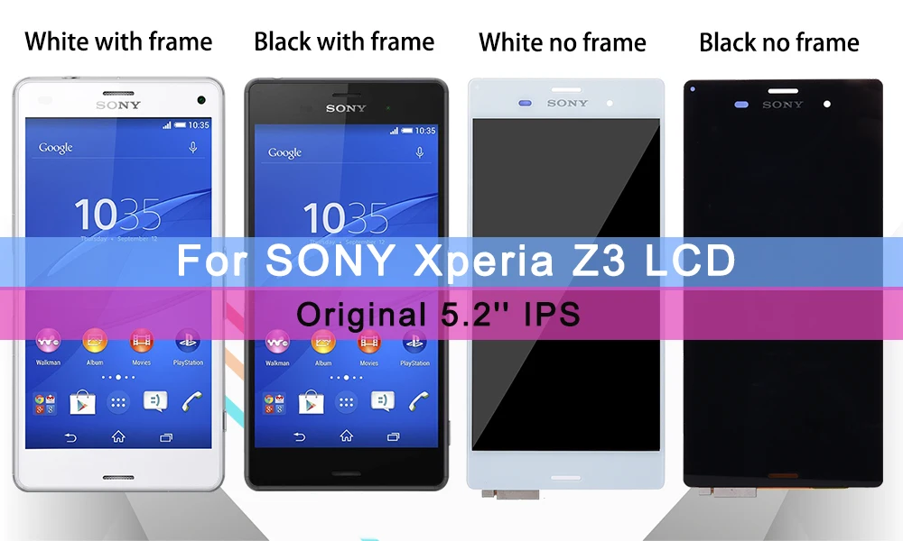 Гарантия 5,2 ''для Sony Xperia Z3 ЖК-дисплей сенсорный экран D6603 Замена для Sony Xperia Z3 lcd Dual D6633