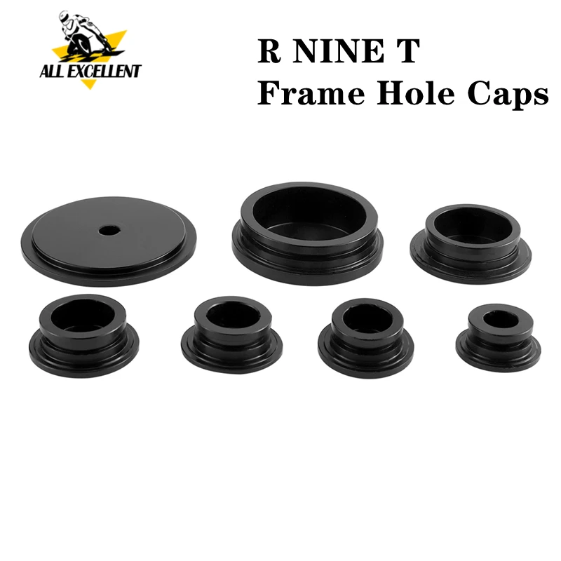 

Motorcycle Frame Hole Caps Frame Cap Set For BMW R1200 R NINE T R9T 2014 2015 2016 Chrome Black 1 Set Motorbike Covers CNC