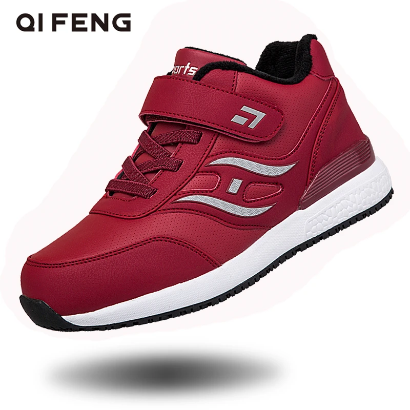 

Winter Walking Shoes Fur Comfortable Jogging Athletic ShoesThe Middle-aged Warm Sports Waterproof Elderly Men Women Mother Shoes