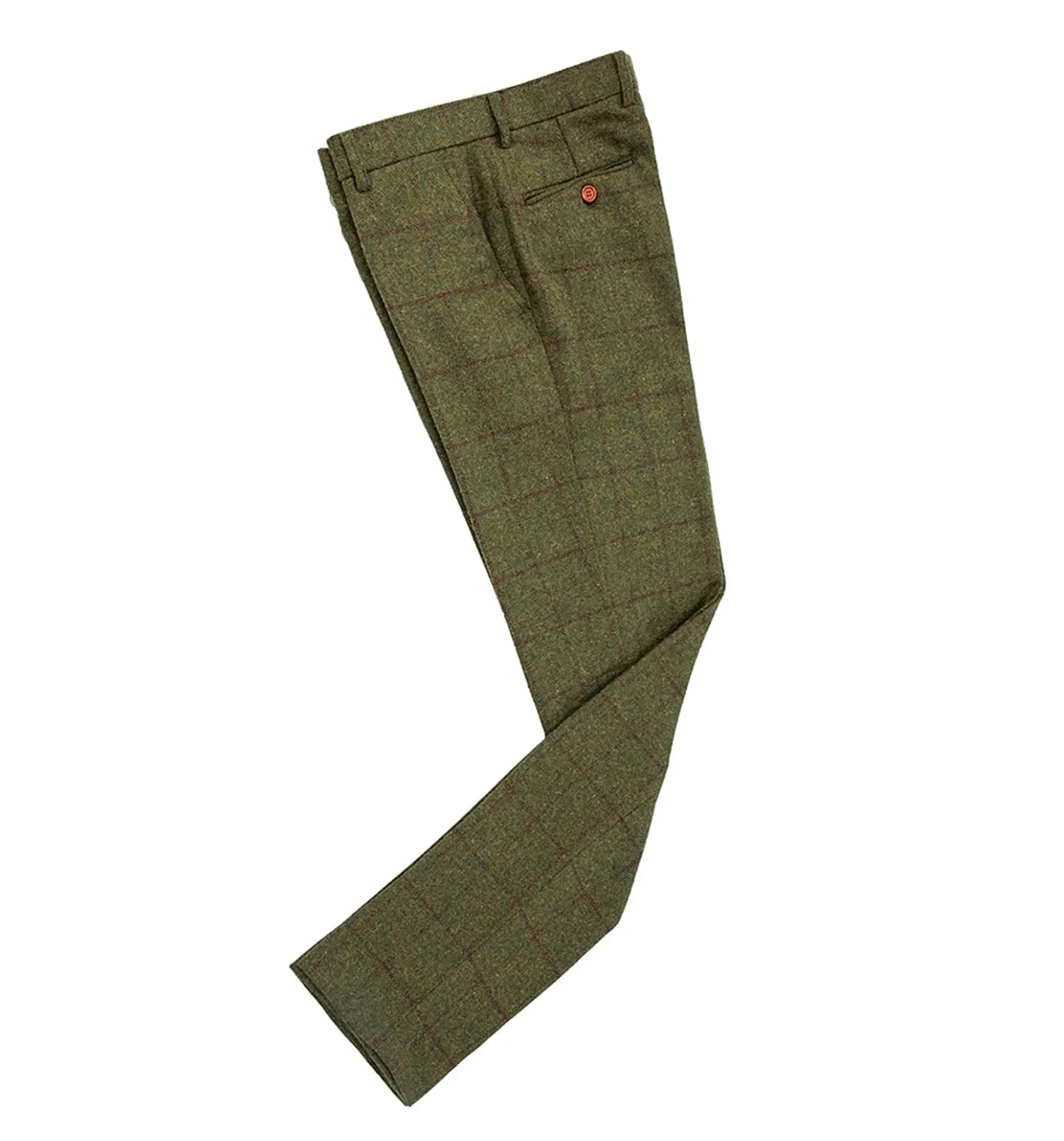 

Green mens pants work pants Casual Plaid Tweed Trousers Wool dress pants regular fit Groomsmen wedding Winter Pants