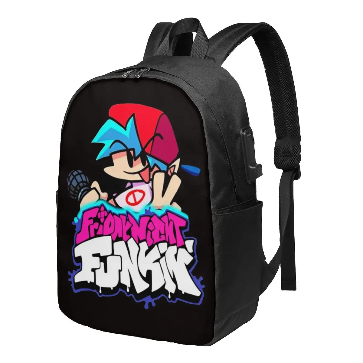 

Friday Night Funkin Game Backpacks Music Beat Elementary School Unisex Lightweight Backpack Aesthetic Charging USB Bags