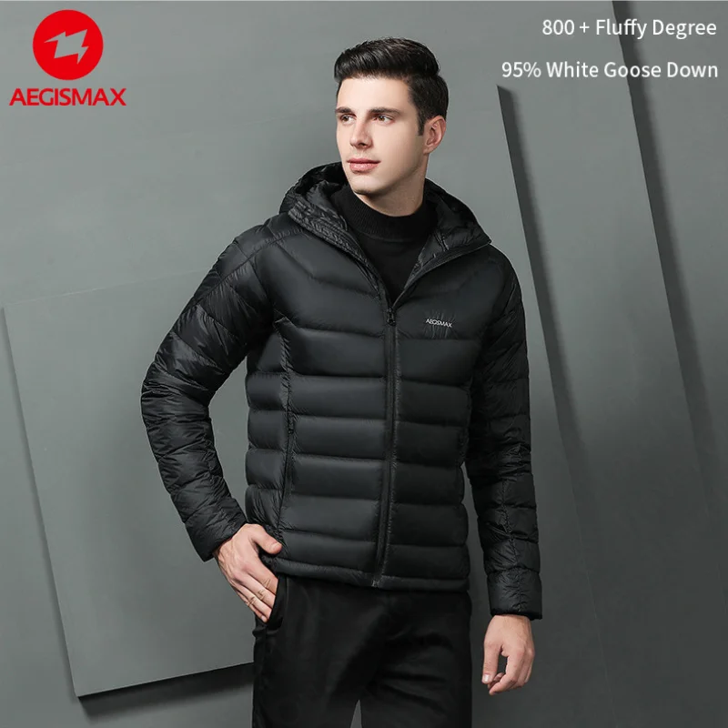 AEGISMAX зимний мужской пуховик 95% белый гусиный пух для отдыха на природе альпинизма