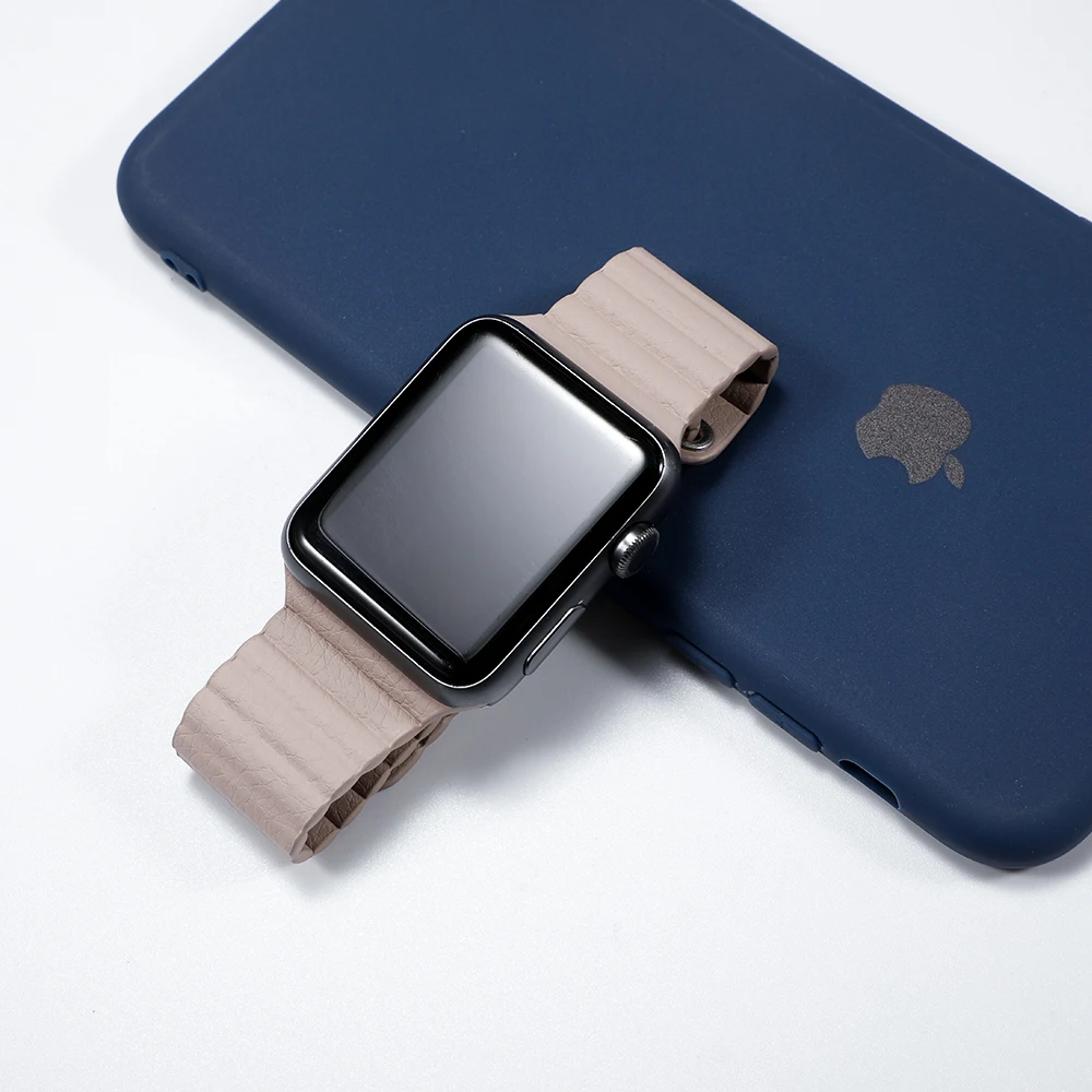 Кожаный ремешок для apple watch, ремешок для apple watch 5, 4, 40 мм, 44 мм, correa iWatch 42 мм, 38 мм, браслет, Аксессуары для наручных часов