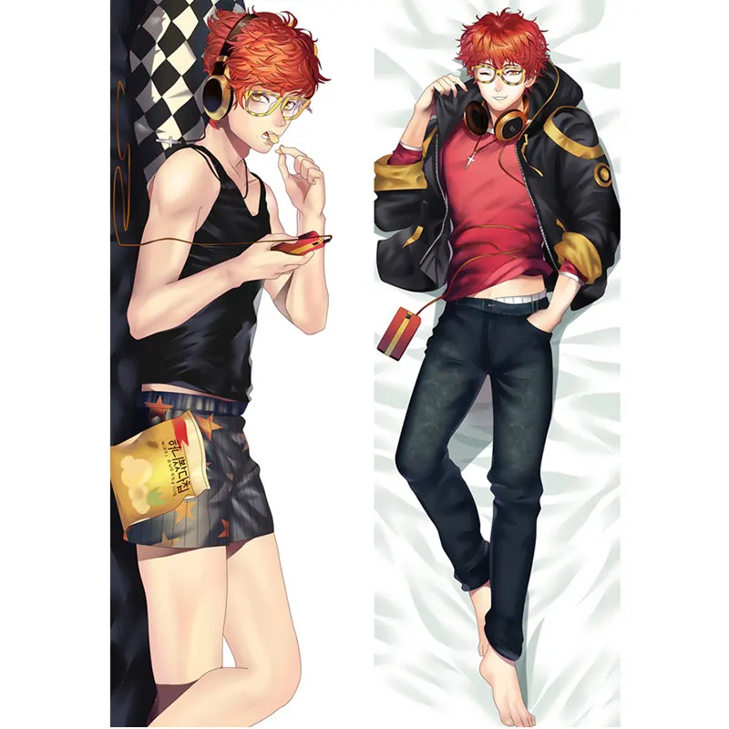 

Anime Mystic Messenger 007 V Ray Skin Peach Dakimakura Case Two-sided 3D Print Bedding Hugging Body Pillow Covers Gift 50x150CM