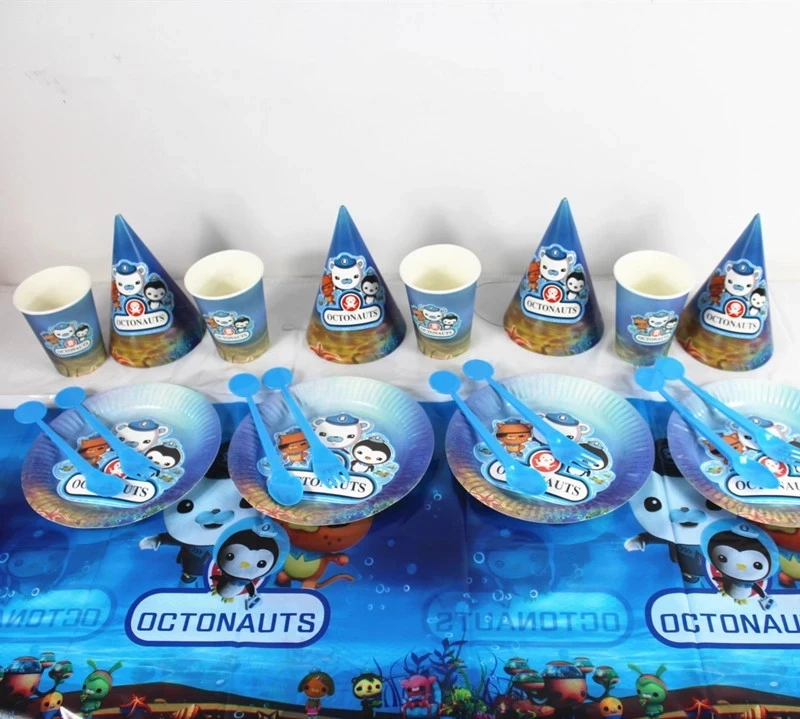 The Octonauts Them Birthday Party Balloons Decorations Baby Shower Disposable tablewares Tablecloth Paper Cake Toppers Set | Дом и сад