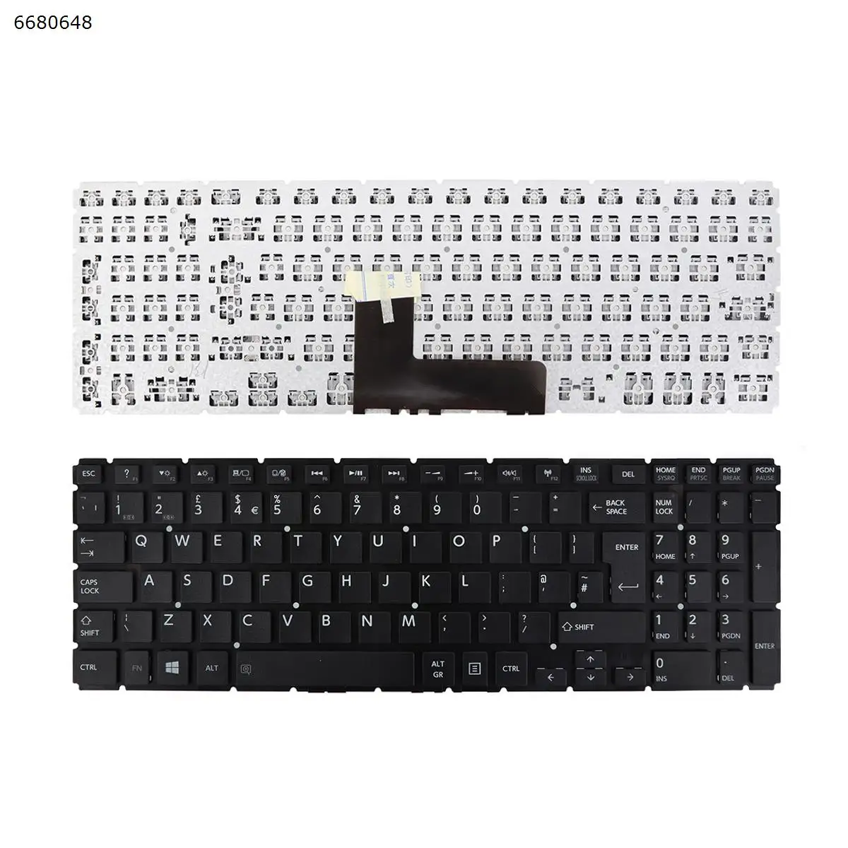 

UK Laptop Keyboard TOSHIBA Satellite L50-B S50-B L50D-B L50T-B L50DT-B S55-B S55T-B S55D-B BLACK Without FRAME Without Foil