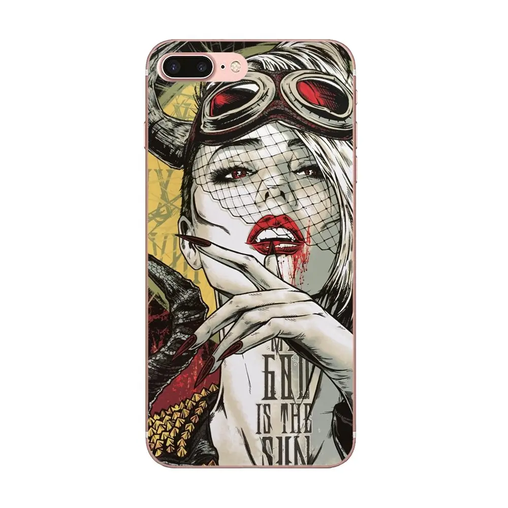 Colorful For Apple iPhone 4 4S 5 5C 5S SE SE2 6 6S 7 8 11 Plus Pro X XS Max XR Unique Hand-painted Style Girl Dark Face Hybrid | Мобильные